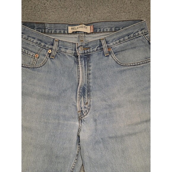 Levis 550 Jeans Mens 34x32 Blue Relaxed Fit Tapered Leg Light Wash Cotton - Picture 4 of 9